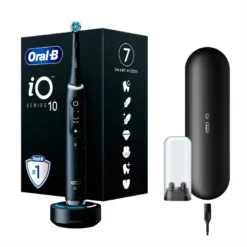 Oral-B Spazzolino Elettrico iO 10 Nero + 1 Testina + 1 Custodia + 1 Caricatore