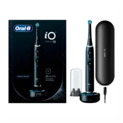 Oral-B Spazzolino Elettrico iO 10 Nero + 1 Testina + 1 Custodia + 1 Caricatore