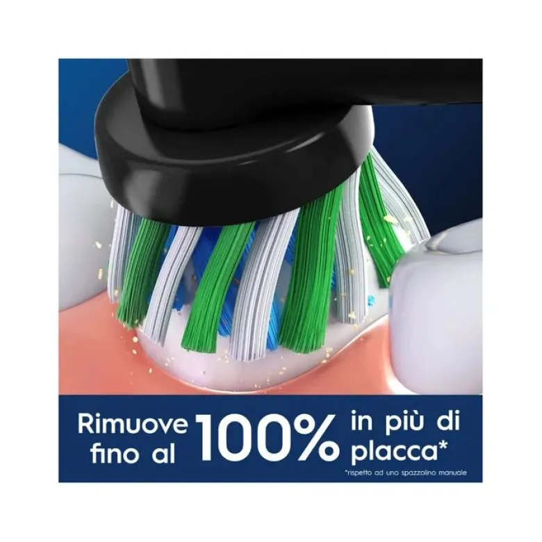 Oral-B Testine Di Ricambio Pro Cross Action Black 3 Pezzi
