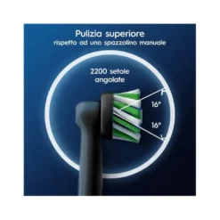 Oral-B Testine Di Ricambio Pro Cross Action Black 3 Pezzi