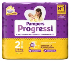 Pampers Progressi Taglia 2 Mini (3-6 kg) 28 Pezzi