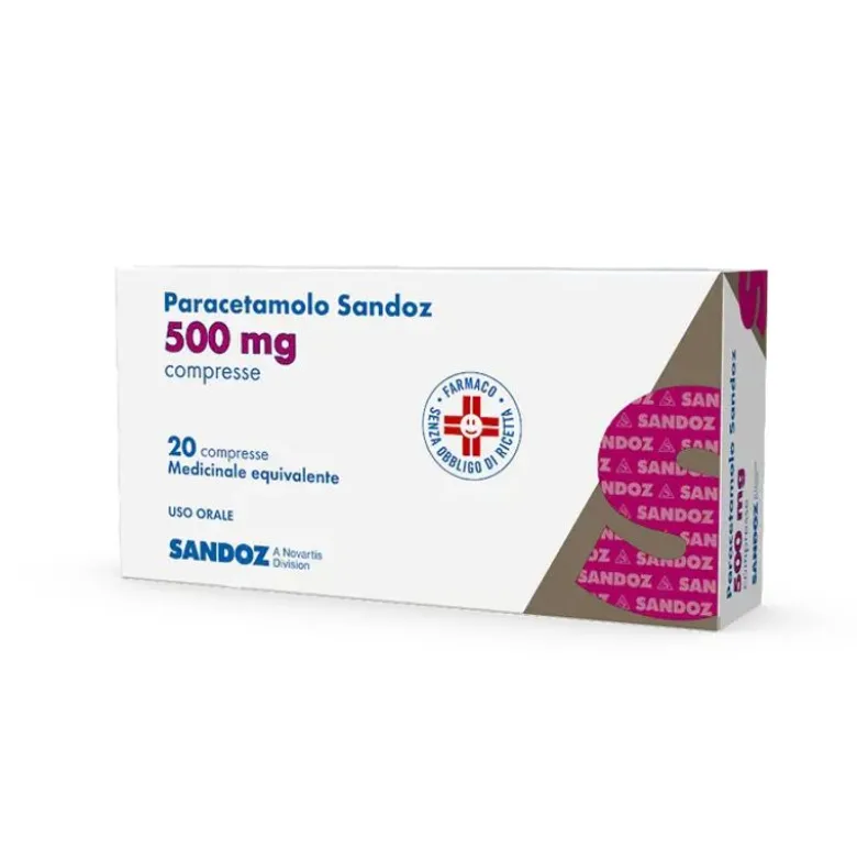 Paracetamolo Sandoz 500mg 20 compresse