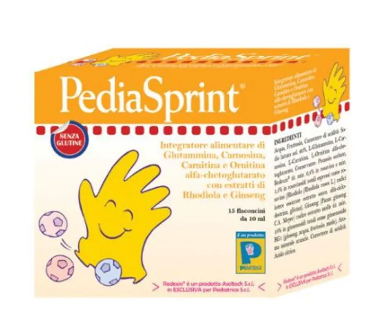 Pediatrica Pediasprint integratore alimentare utile per la stanchezza fisica e mentale 15 flaconcini