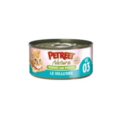 Petreet Natura Le Vellutate Tonno con Piselli alimento umido per gatti adulti 70g