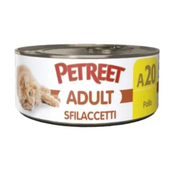Petreet Natura Sfilaccetti di Pollo alimento umido per gatti adulti 70g