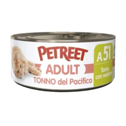 Petreet Natura Tonno del Pacifico con Verdure alimento umido per gatti adulti 70g