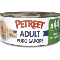 Petreet Puro Sapore Tonno Con Fagiolini Cibo Umido Per Gatti Adulti Lattina 70g