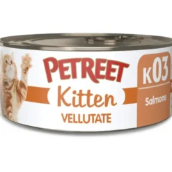 Petreet Vellutate Salmone Cibo Umido Gattino Barattolo 60g