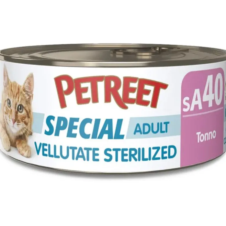 Petreet Vellutate Tonno Cibo Umido Gatto Sterilizzato Barattolo 70g