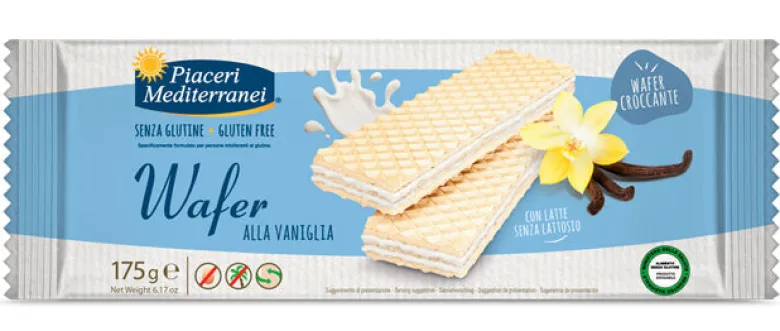 Piaceri Mediterranei Wafer alla Vaniglia Senza Glutine 175g