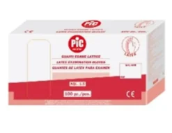 Pic Guanti da esaminazione in lattice naturale taglia M 100 pezzi