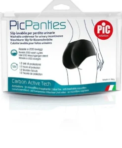 PicPanties Slip Lavabile per Perdite Urinarie Donna Livello 2 Nero Taglia L