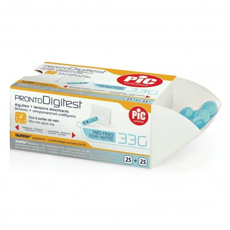 Pic Pronto Digitest Lancette + Tamponcini G33 25 Pezzi