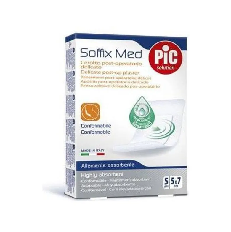 Pic Soffix Med Cerotto Sterile 5x7cm 5 Pezzi
