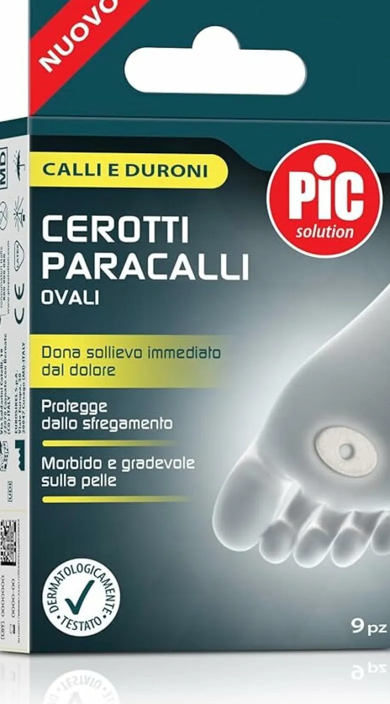 Pic Solution Cerotti Paracalli Ovali Confezione Da 9 Pezzi 2,8x1,8cm