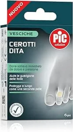 Pic Solution Cerotti Per Vesciche Piccoli Per Dita 6 Pezzi 18x61mm