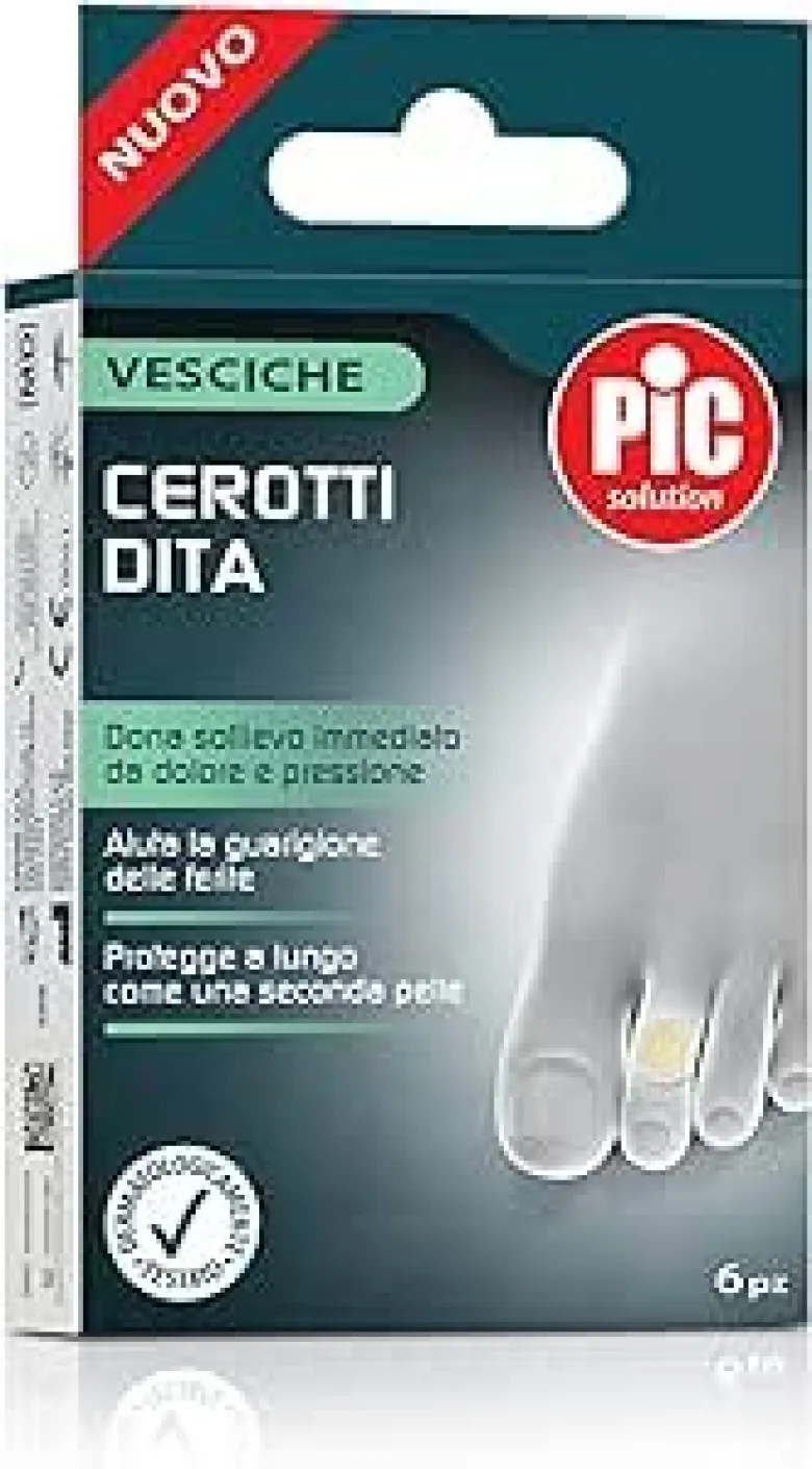 Pic Solution Cerotti Per Vesciche Piccoli Per Dita 6 Pezzi 18x61mm