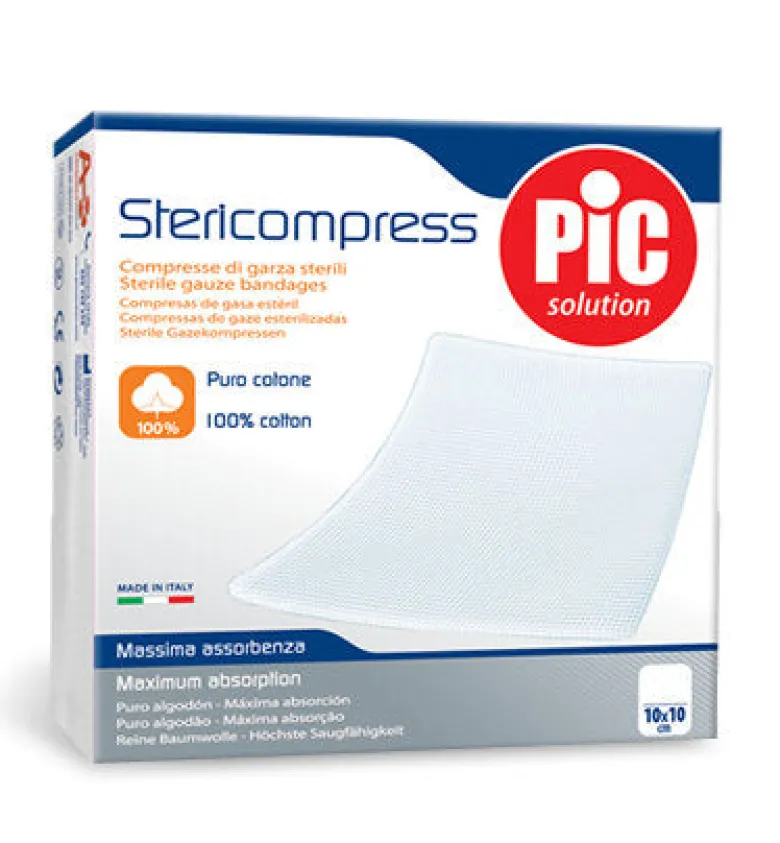 Pic Solution Stericompress Compresse di garza sterili 50 pezzi 10x10cm