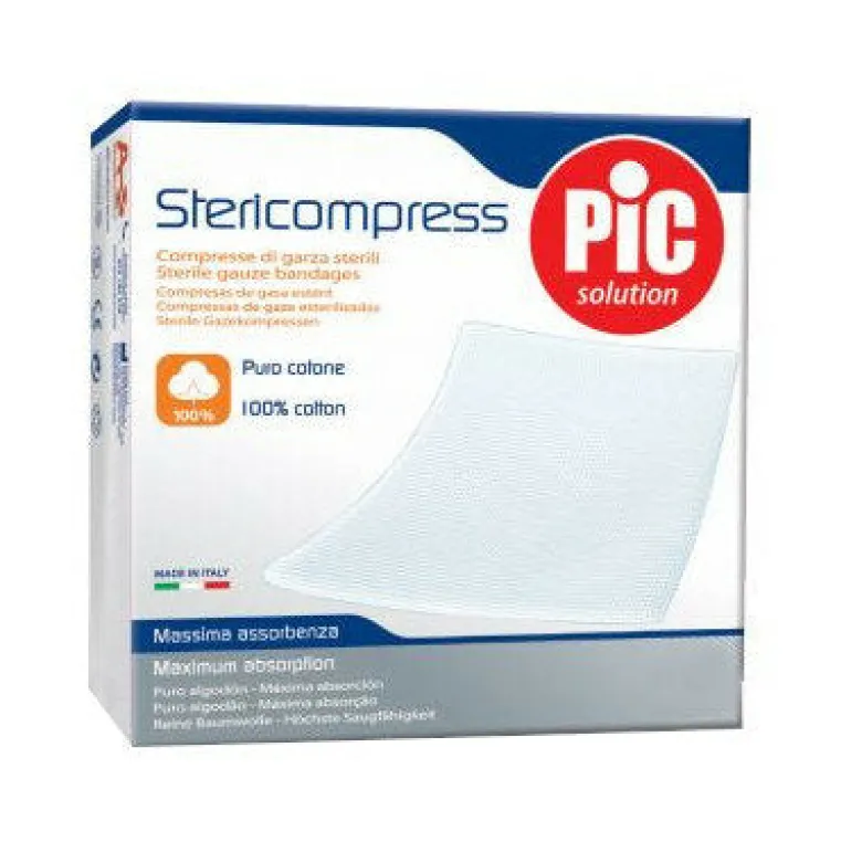 Pic Stericompress Garza Sterile 18x40cm 12 Pezzi Sterili