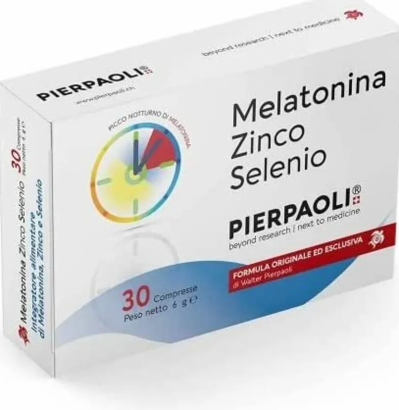 Pierpaoli Melatonina Zinco e Selenio Formula Originale per il benessere del sonno 30 compresse