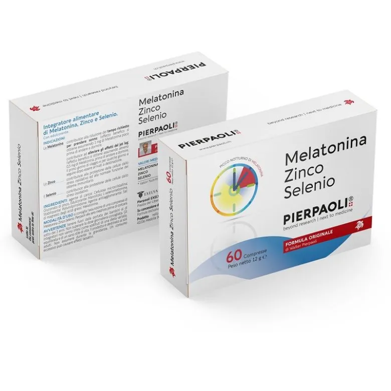 Pierpaoli Melatonina Zinco Selenio formula originale per il benessere del sonno 60 compresse