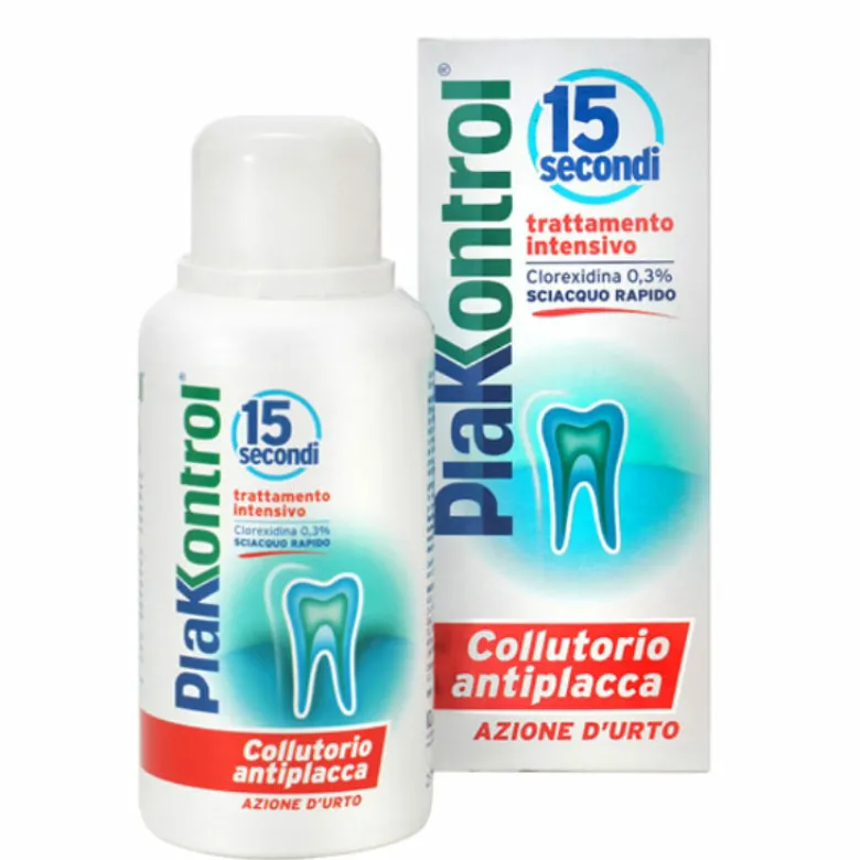 Plakkontrol Collutorio Antiplacca Azione D'Urto Clorexidina 0.3% 250ml