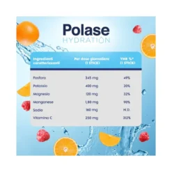 Polase Hydration Integratore Alimentare Magnesio E Potassio Sali Minerali Vitamina C Lampone 12 Stic