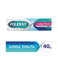 Polident Fissativo Lunga Tenuta Menta 40g Adesivo Protesi