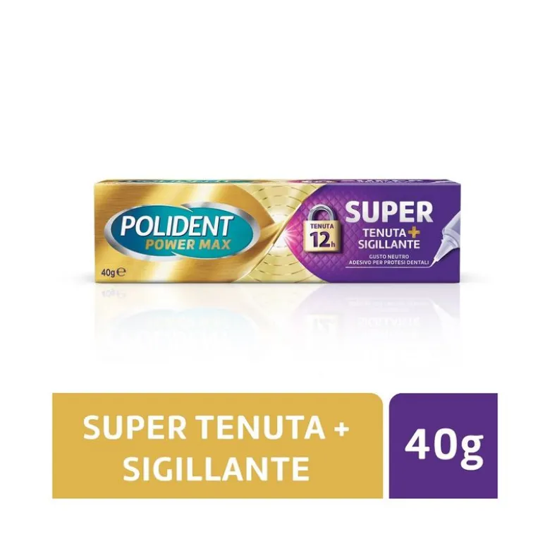 Polident Super Tenuta+Sigillante Adesivo Per Protesi Dentale Gusto Neutro 40g