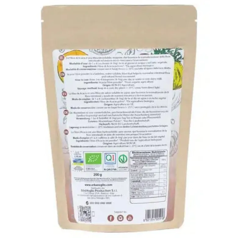 Polvere di Fibra di Acacia Bio 200g