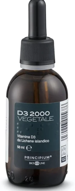 Principium D3 Vegan 2000 UI integratore gocce orali per difese immunitarie 50ml