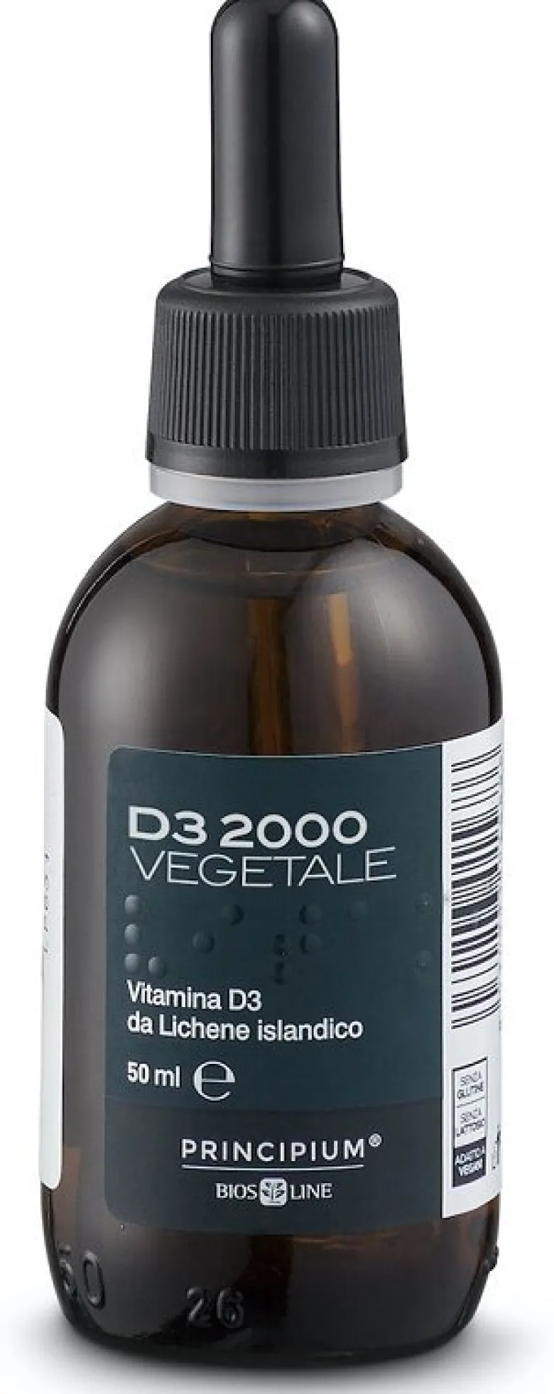 Principium D3 Vegan 2000 UI integratore gocce orali per difese immunitarie 50ml