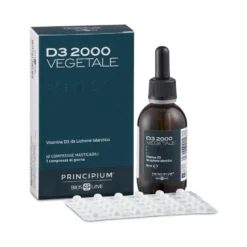 Principium D3 2000 Vegetale favorisce la salute di ossa e denti 60 compresse
