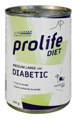 Prolife Dog Diet Wet Diabetic Sensitive Cibo Umido Per Cani Taglia Media/Grande Lattina 400g