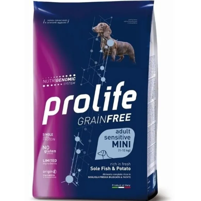 Prolife Grain Free Adult Mini Sensitive Sole Fish & Potato