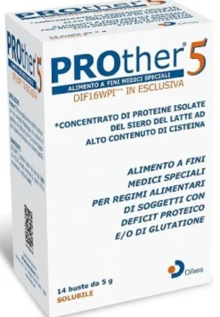 Prother 5 concentrato di proteine isolate dal siero di latte 14 buste da 5g