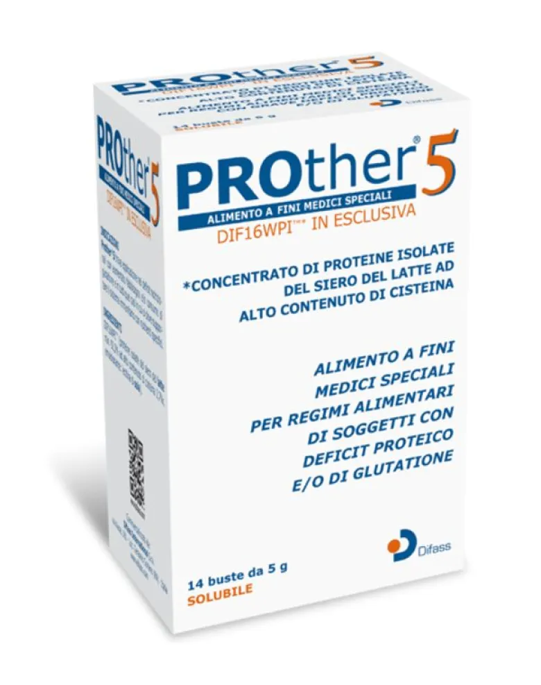 Prother 5 concentrato di proteine isolate dal siero di latte 14 buste da 5g