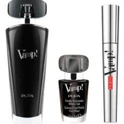Pupa Kit Vamp Black Eau De Parfum 50ml+Mascara 9ml+Smalto Profumato Effetto Gel 9ml