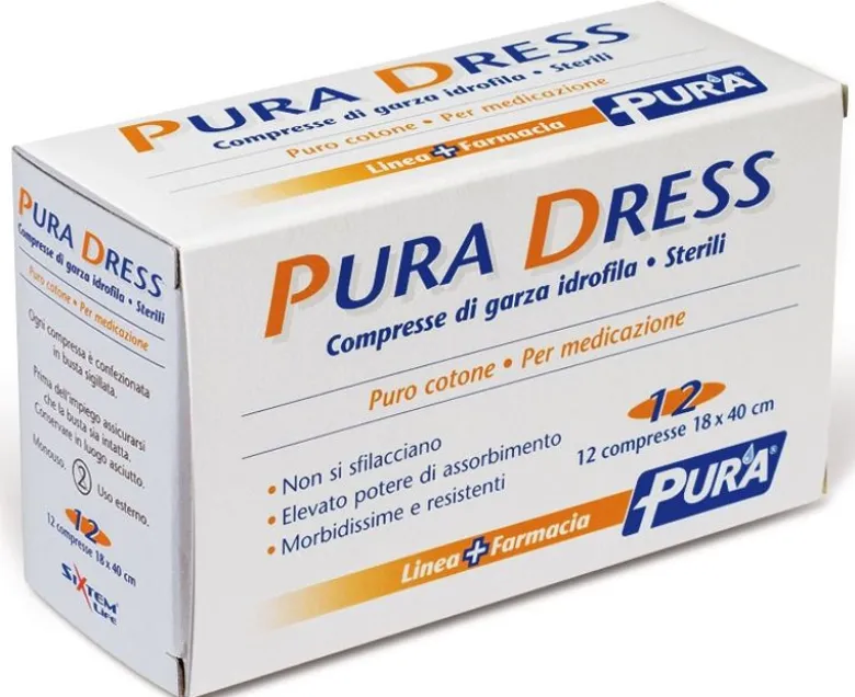 PURA DRESSCompresse di garza idrofila sterili.