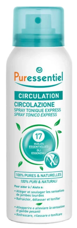 Puressentiel circolazione spray tonico express per gambe pesanti spray 100ml.