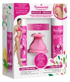 Puressentiel cofanetto snellente 100ml + anti-cellulite 100ml con ventosa anticellulite