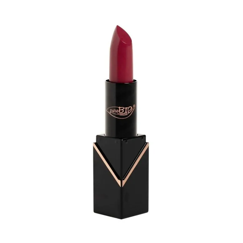 PuroBio Creamy Matte Lipstick rossetto semi opaco n.102 Fucsia Scuro
