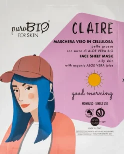 Purobio For Skin Claire Maschera Viso In Cellulosa Good Morning 1 Maschera Monouso