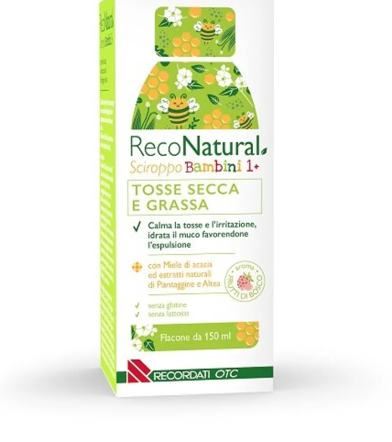 RecoNatural Sciroppo Tosse Secca e Grassa Bambini 150ml