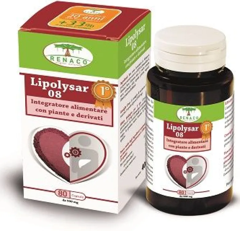 Renaco Lypolisar 08 Monascus utile per i livelli di colesterolo 80 capsule