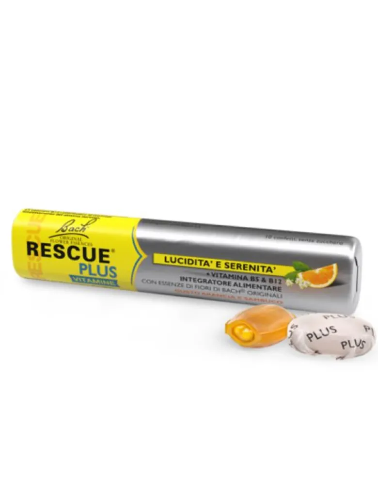 Rescue Plus 10 confetti Arancia e Sambuco con essenze originali fiori di bach