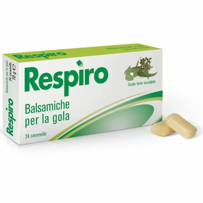 Respiro Balsamiche Gola Eucalipto Forte 24 caramelle