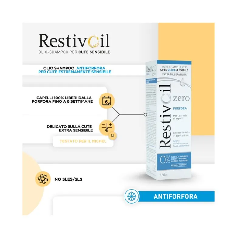 Restivoil Zero Forfora Olio-shampoo per cute sensibile 150ml