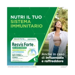 Resvis Forte XR integratore di Vitamine Resveratrolo e Lattoferrina 12 bustine
