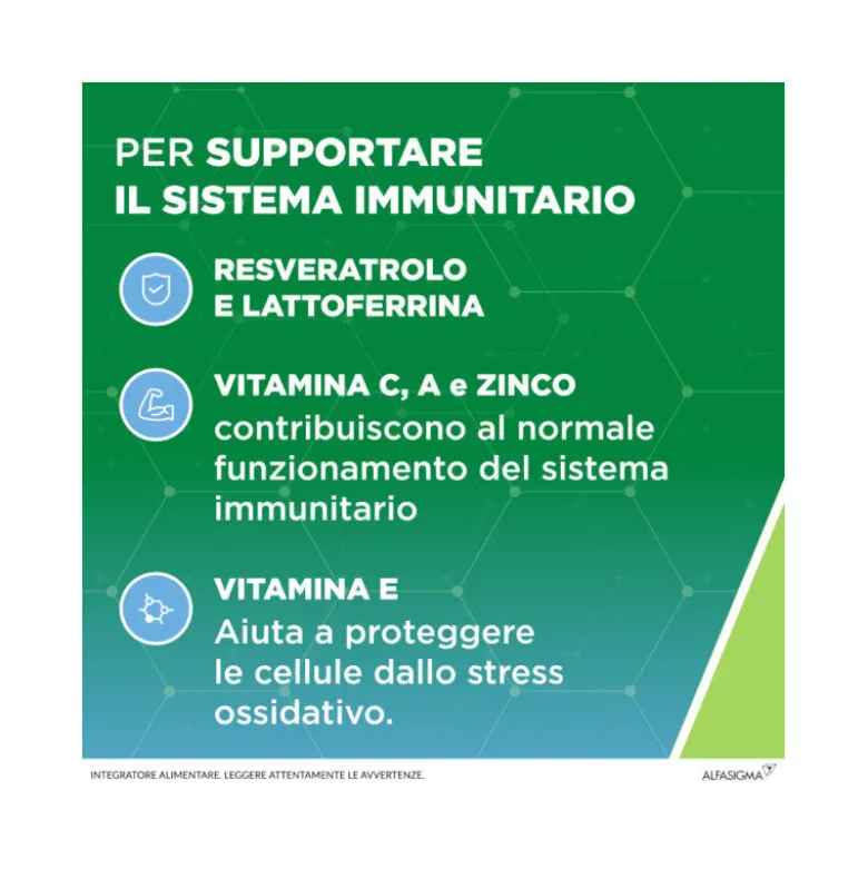 Resvis Forte XR integratore di Vitamine Resveratrolo e Lattoferrina 12 bustine